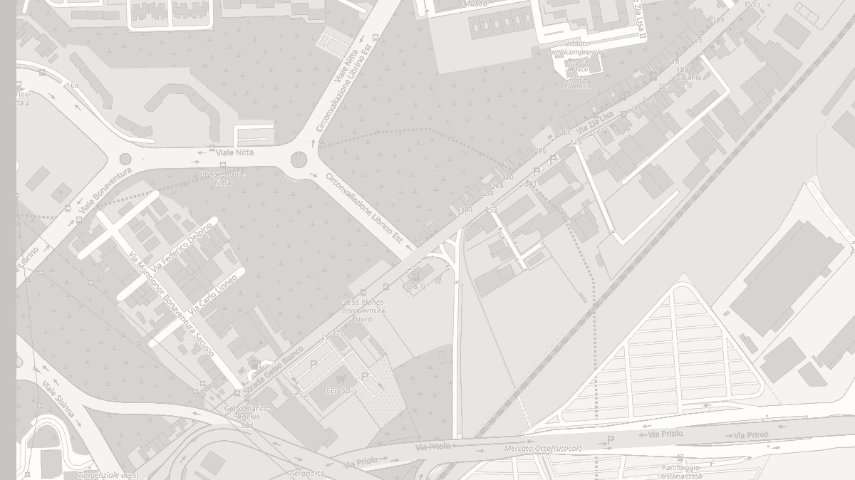 Mappa della zona attorno a Via Zia Lisa 374, 95121 Catania